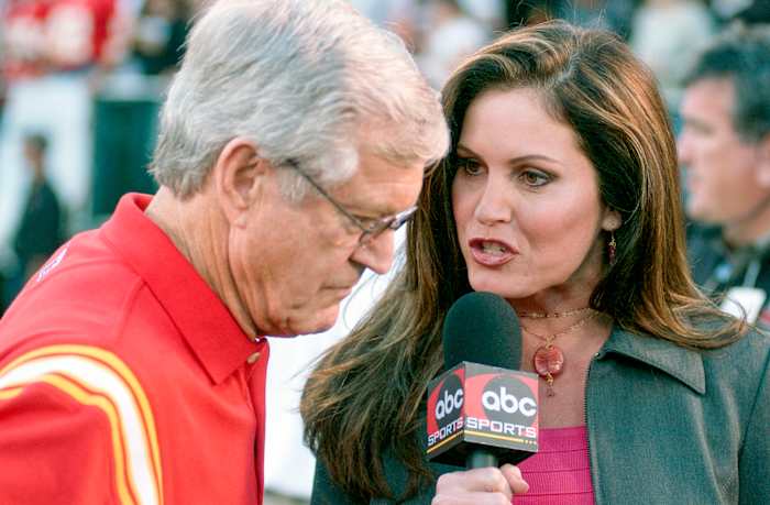 Guerrero’s sideline gig—interviewing the likes of Chiefs coach Dick Vermeil—made her, to some, “the luckiest woman in sports.” She didn’t experience it that way.
